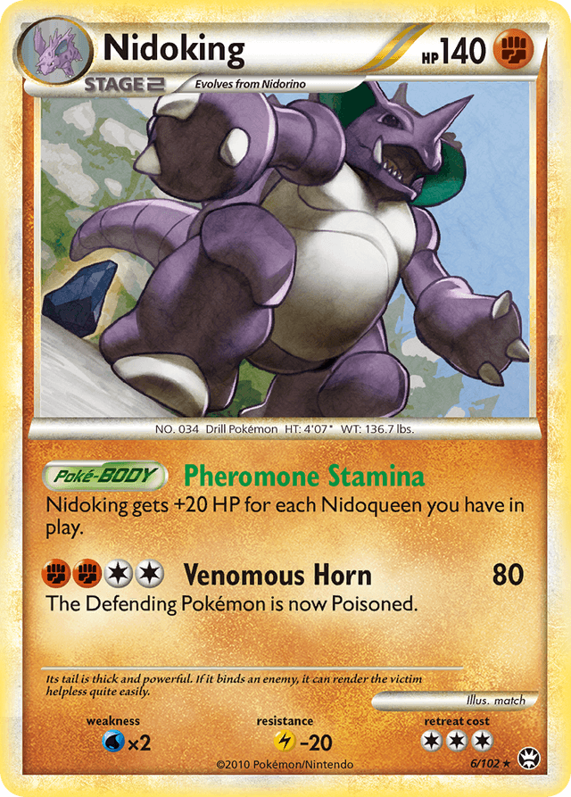 Carta Nidoking 6/102 do set HS—Triumphant — Pokémon TCG | Bynx
