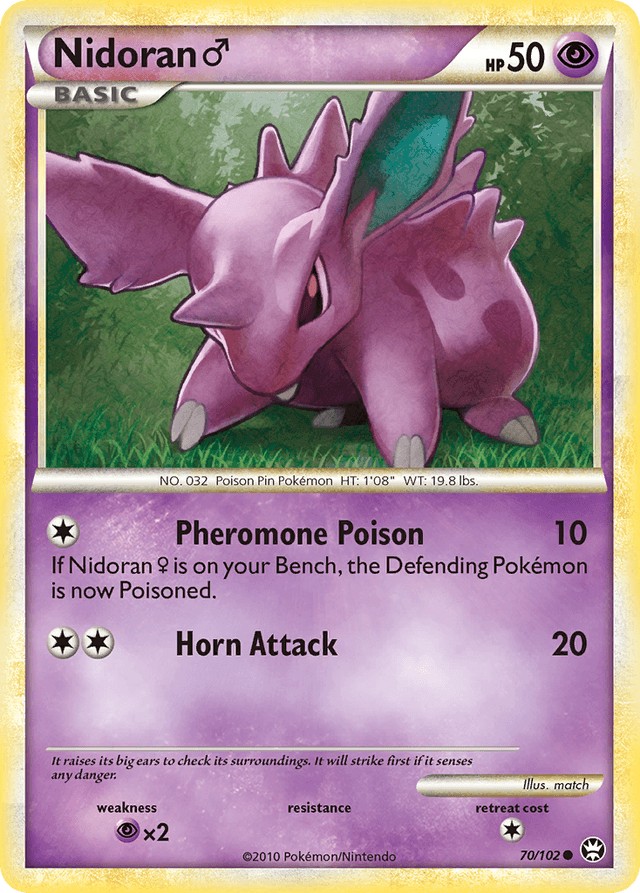 Carta Nidoran ♂ 70/102 do set HS—Triumphant — Pokémon TCG | Bynx