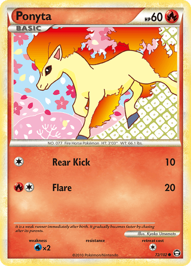 Carta Ponyta 72/102 do set HS—Triumphant — Pokémon TCG | Bynx