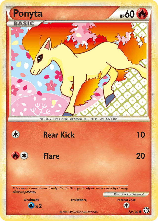Carta Ponyta 72/102 do set HS—Triumphant — Pokémon TCG | Bynx