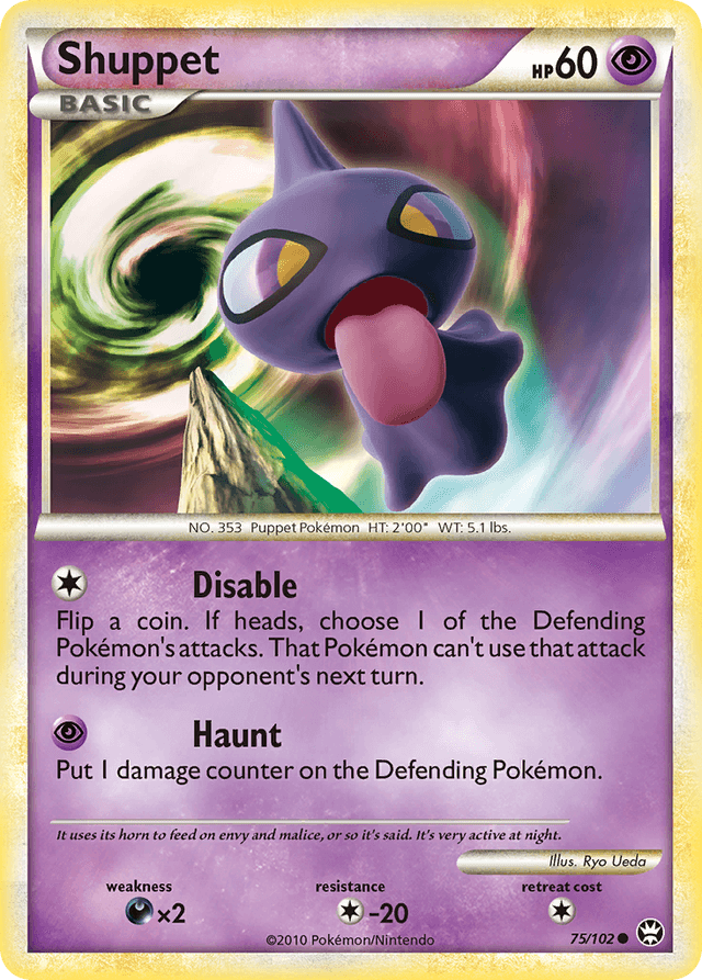 Carta Shuppet 75/102 do set HS—Triumphant — Pokémon TCG | Bynx