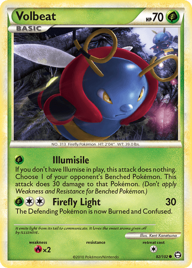 Carta Volbeat 82/102 do set HS—Triumphant — Pokémon TCG | Bynx