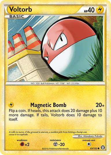 Carta Voltorb 83/102 do set HS—Triumphant — Pokémon TCG | Bynx