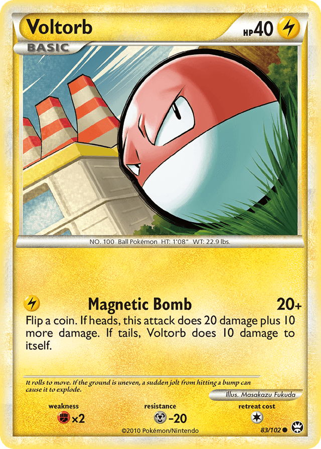 Carta Voltorb 83/102 do set HS—Triumphant — Pokémon TCG | Bynx