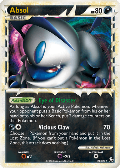 Carta Absol 91/102 do set HS—Triumphant — Pokémon TCG | Bynx