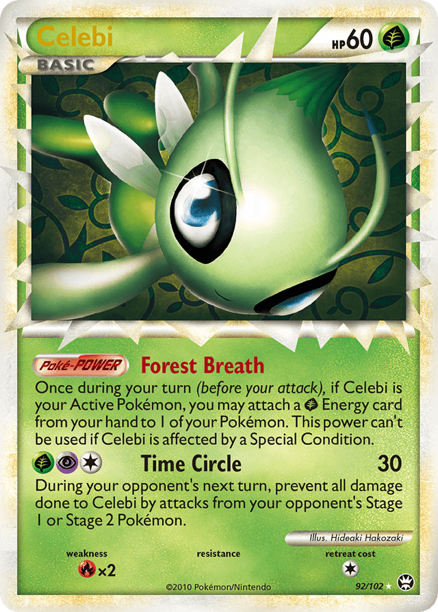 Carta Celebi 92/102 do set HS—Triumphant — Pokémon TCG | Bynx