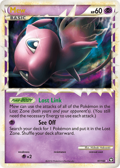 Carta Mew 97/102 do set HS—Triumphant — Pokémon TCG | Bynx