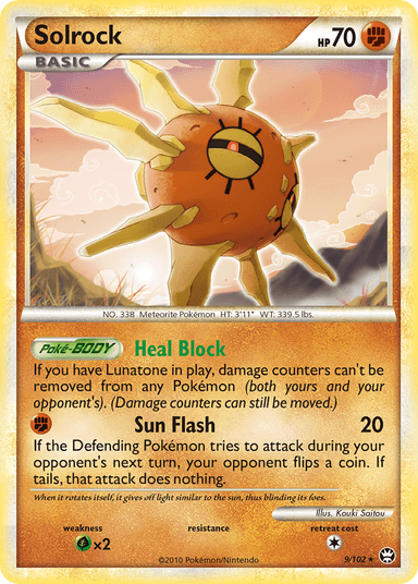 Carta Solrock 9/102 do set HS—Triumphant — Pokémon TCG | Bynx