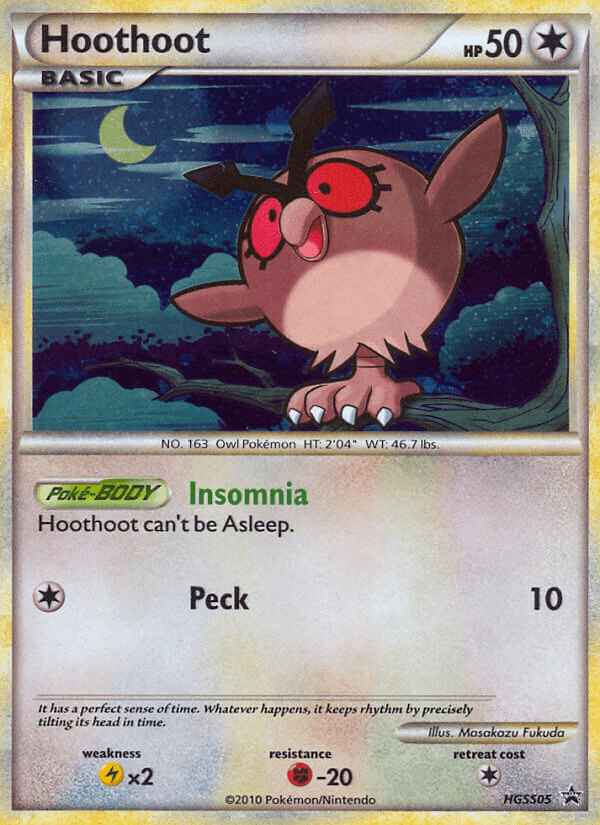 Carta Hoothoot HGSS05/25 do set HGSS Black Star Promos — Pokémon TCG | Bynx