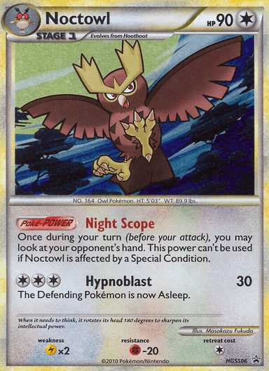 Carta Noctowl HGSS06/25 do set HGSS Black Star Promos — Pokémon TCG | Bynx