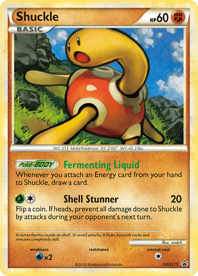 Carta Shuckle HGSS15/25 do set HGSS Black Star Promos — Pokémon TCG | Bynx