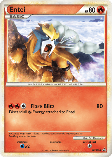 Carta Entei HGSS20/25 do set HGSS Black Star Promos — Pokémon TCG | Bynx