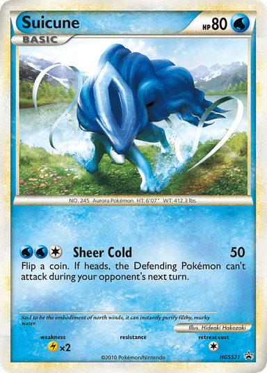 Carta Suicune HGSS21/25 do set HGSS Black Star Promos — Pokémon TCG | Bynx