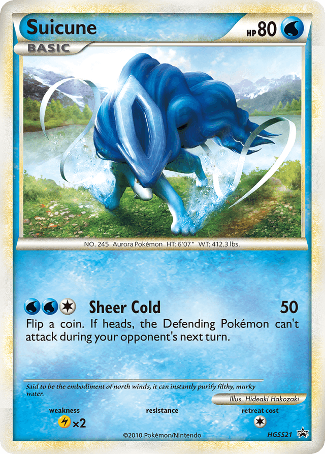 Carta Suicune HGSS21/25 do set HGSS Black Star Promos — Pokémon TCG | Bynx