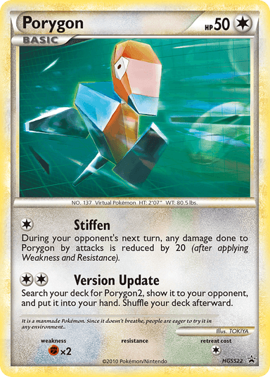 Carta Porygon HGSS22/25 do set HGSS Black Star Promos — Pokémon TCG | Bynx