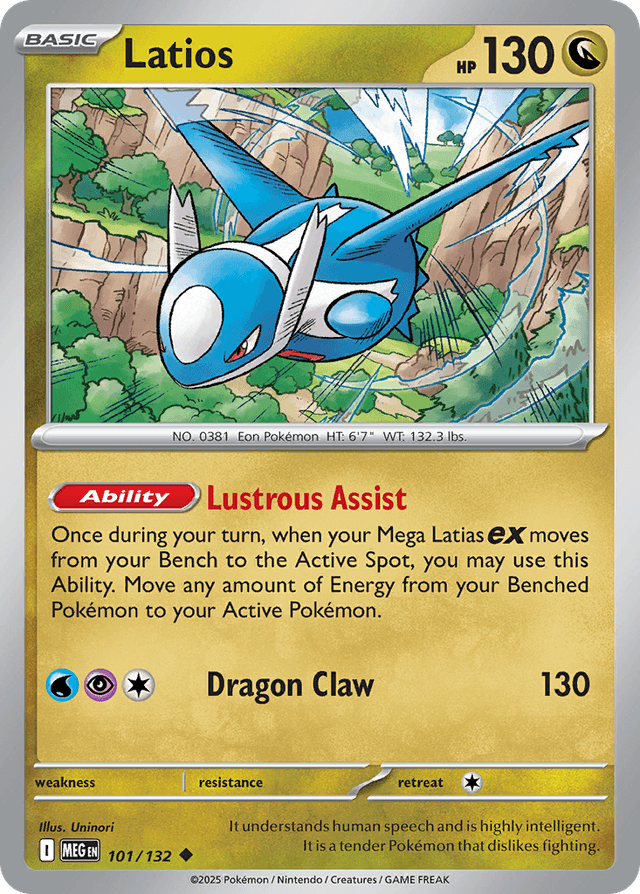 Carta Latios 101/132 do set Mega Evolution — Pokémon TCG | Bynx