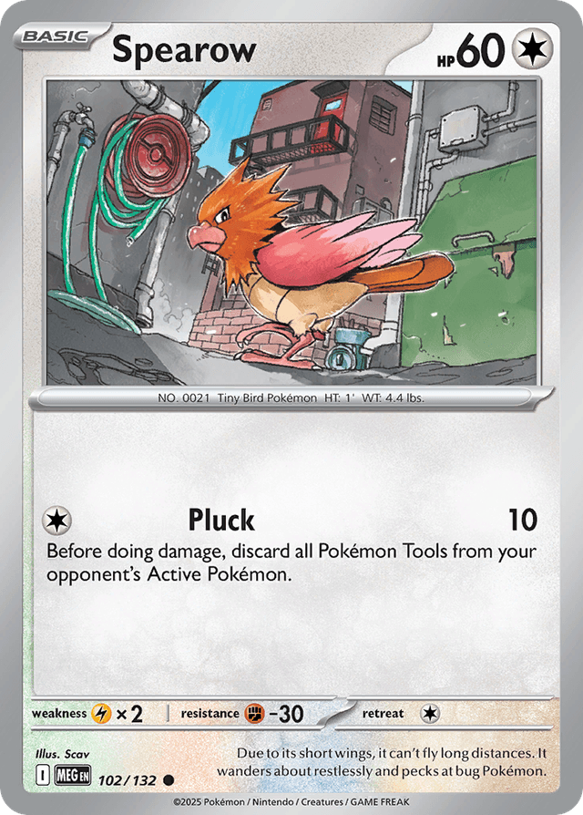 Carta Spearow 102/132 do set Mega Evolution — Pokémon TCG | Bynx
