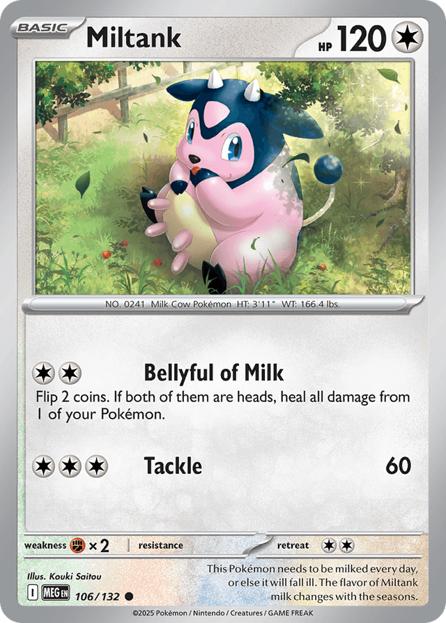 Carta Miltank 106/132 do set Mega Evolution — Pokémon TCG | Bynx