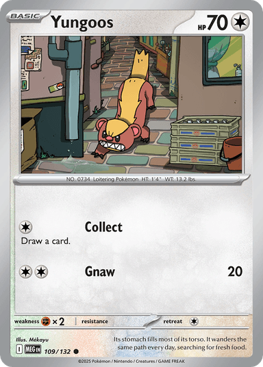 Carta Yungoos 109/132 do set Mega Evolution — Pokémon TCG | Bynx