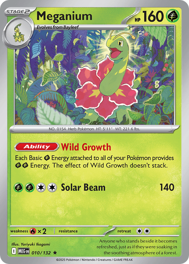 Carta Meganium 10/132 do set Mega Evolution — Pokémon TCG | Bynx