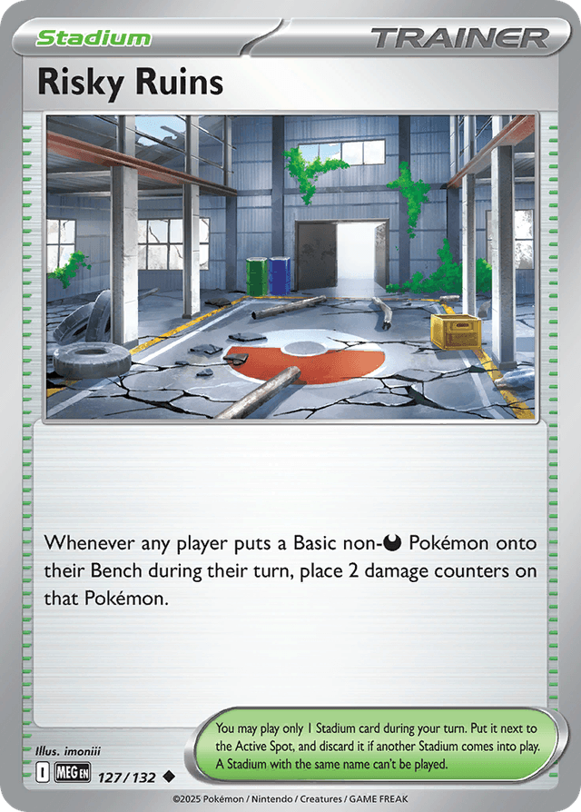 Carta Risky Ruins 127/132 do set Mega Evolution — Pokémon TCG | Bynx