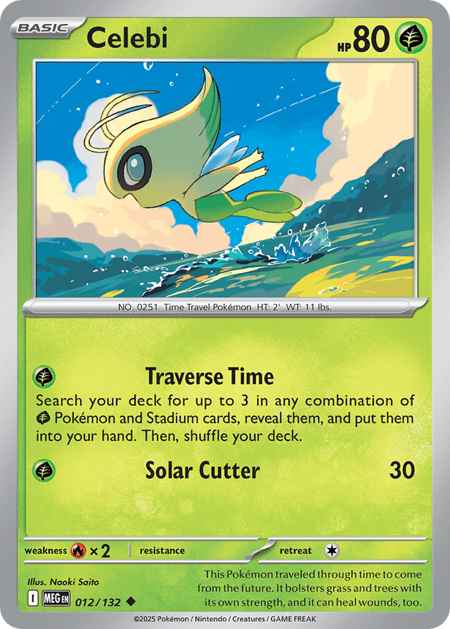 Carta Celebi 12/132 do set Mega Evolution — Pokémon TCG | Bynx