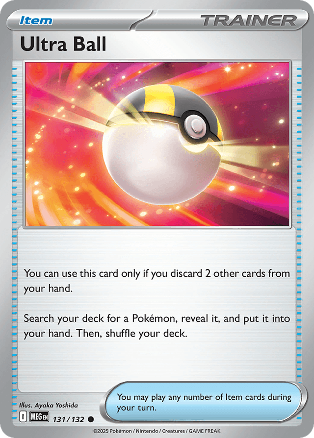 Carta Ultra Ball 131/132 do set Mega Evolution — Pokémon TCG | Bynx