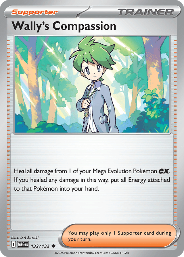 Carta Wally's Compassion 132/132 do set Mega Evolution — Pokémon TCG | Bynx