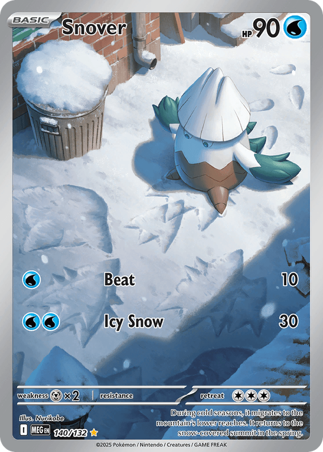 Carta Snover 140/132 do set Mega Evolution — Pokémon TCG | Bynx