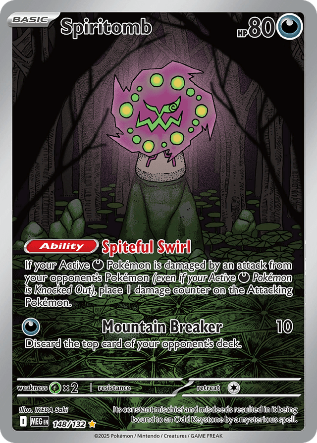 Carta Spiritomb 148/132 do set Mega Evolution — Pokémon TCG | Bynx