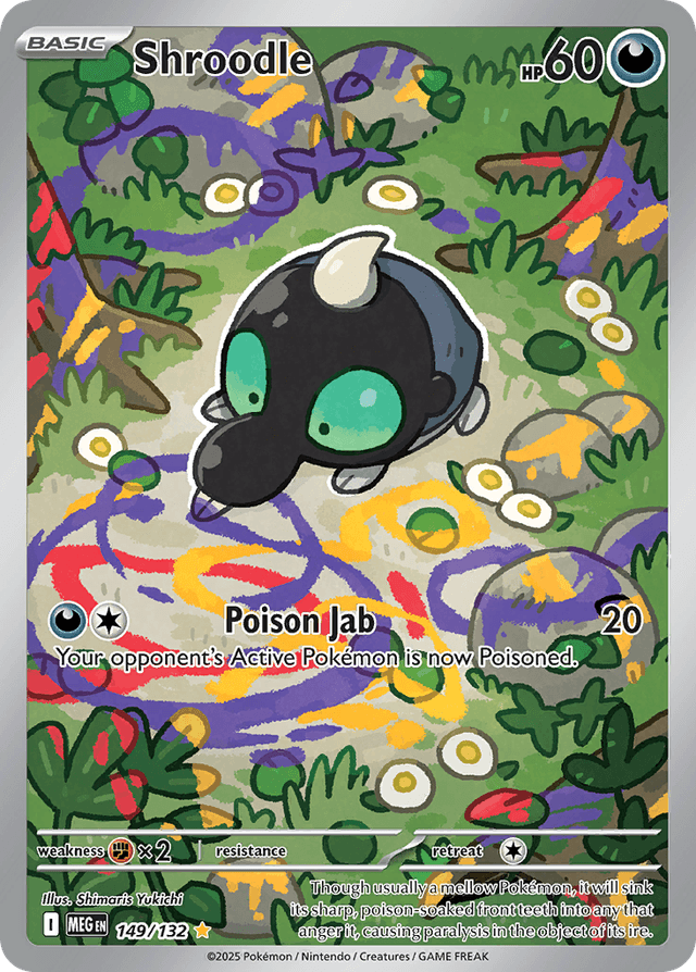 Carta Shroodle 149/132 do set Mega Evolution — Pokémon TCG | Bynx