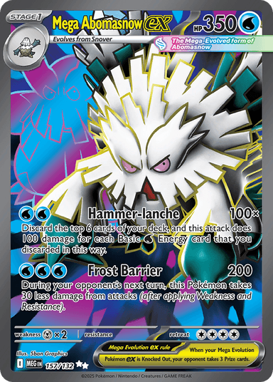 Carta Mega Abomasnow ex 157/132 do set Mega Evolution — Pokémon TCG | Bynx