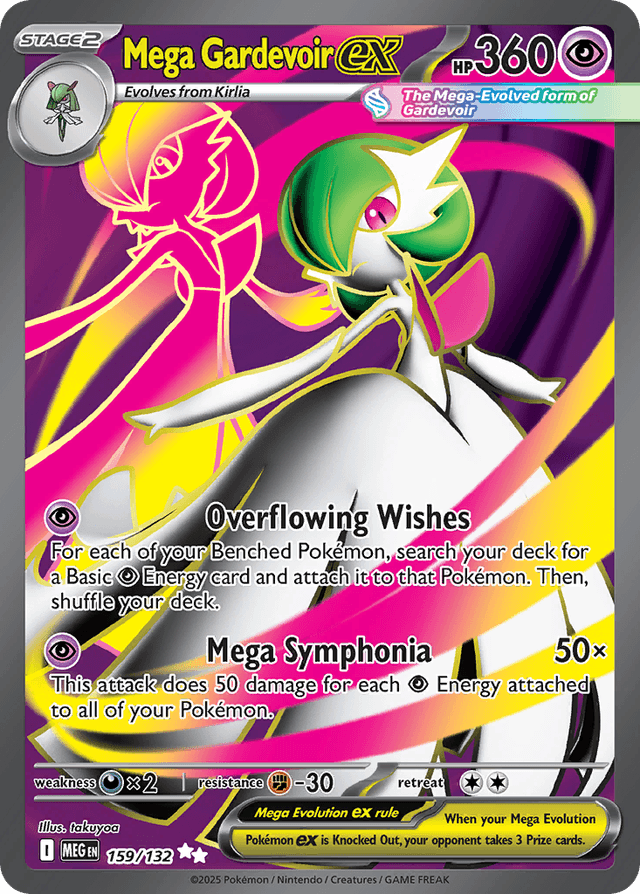 Carta Mega Gardevoir ex 159/132 do set Mega Evolution — Pokémon TCG | Bynx