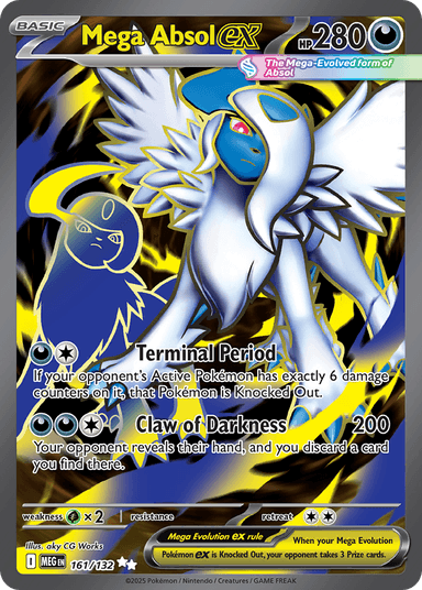 Carta Mega Absol ex 161/132 do set Mega Evolution — Pokémon TCG | Bynx