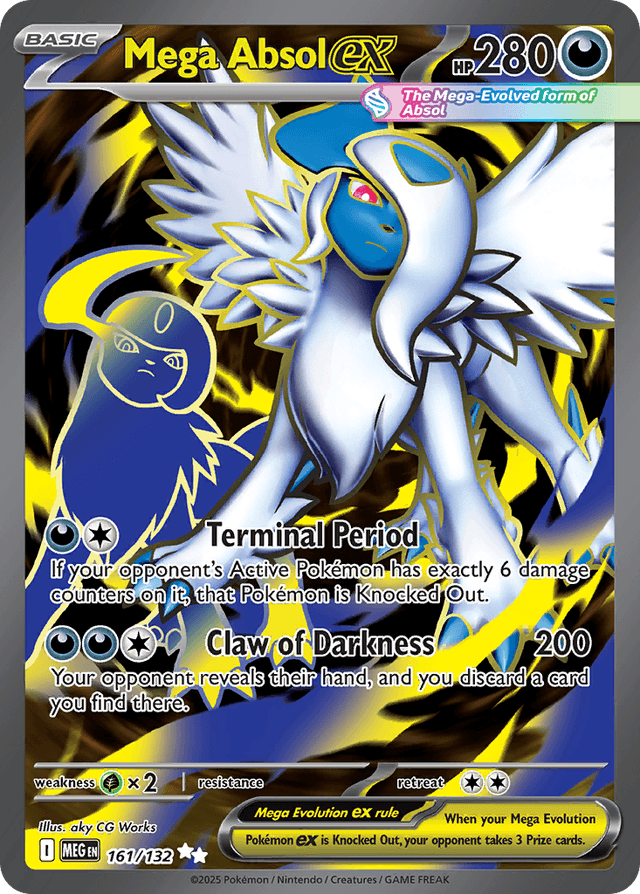Carta Mega Absol ex 161/132 do set Mega Evolution — Pokémon TCG | Bynx