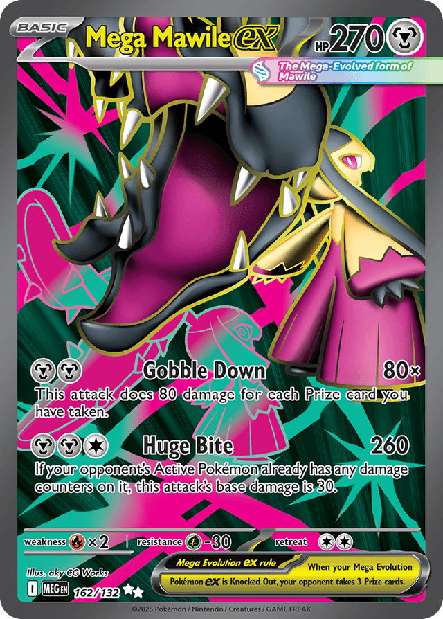 Carta Mega Mawile ex 162/132 do set Mega Evolution — Pokémon TCG | Bynx
