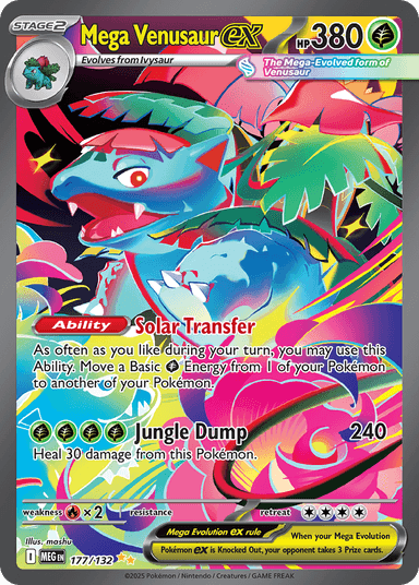 Carta Mega Venusaur ex 177/132 do set Mega Evolution — Pokémon TCG | Bynx