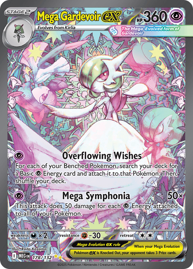 Carta Mega Gardevoir ex 178/132 do set Mega Evolution — Pokémon TCG | Bynx