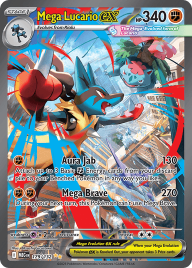 Carta Mega Lucario ex 179/132 do set Mega Evolution — Pokémon TCG | Bynx
