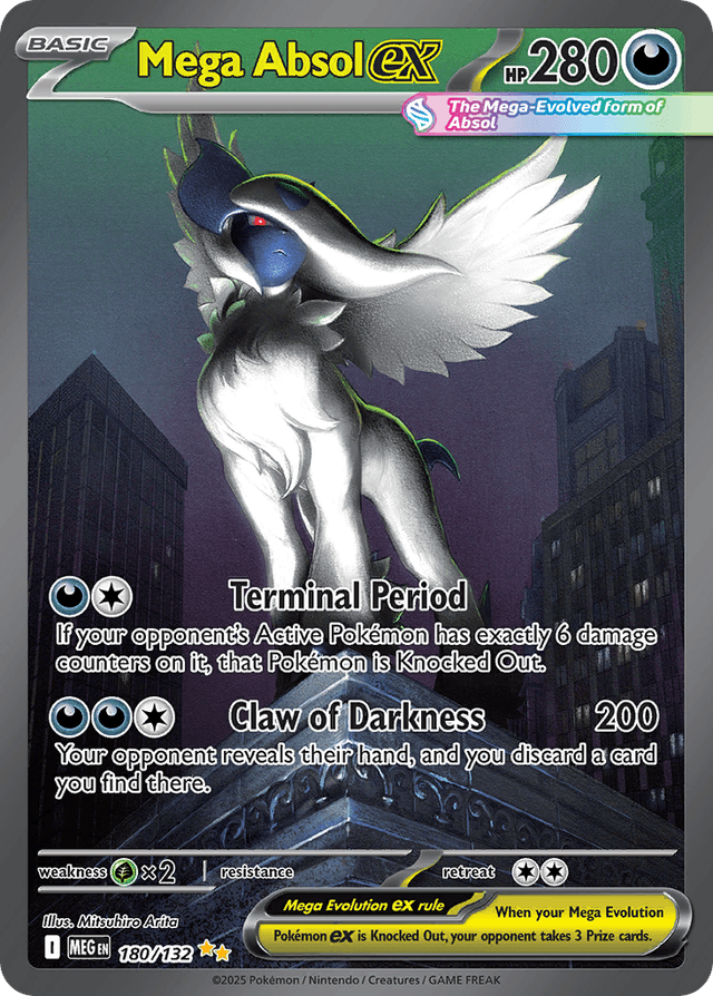 Carta Mega Absol ex 180/132 do set Mega Evolution — Pokémon TCG | Bynx
