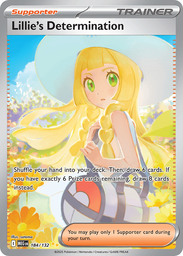 Carta Lillie's Determination 184/132 do set Mega Evolution — Pokémon TCG | Bynx