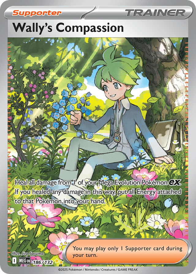 Carta Wally's Compassion 186/132 do set Mega Evolution — Pokémon TCG | Bynx