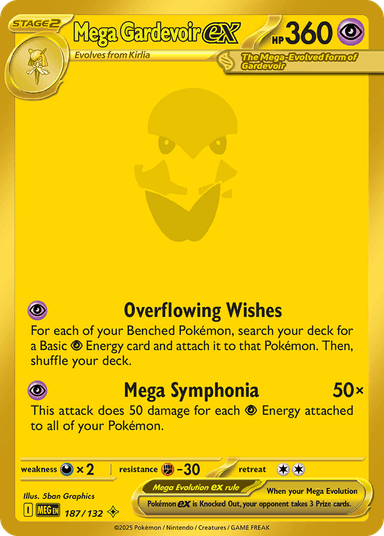 Carta Mega Gardevoir ex 187/132 do set Mega Evolution — Pokémon TCG | Bynx