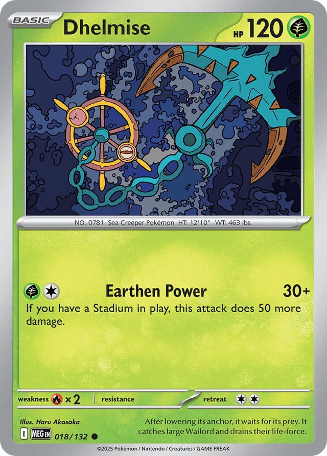 Carta Dhelmise 18/132 do set Mega Evolution — Pokémon TCG | Bynx