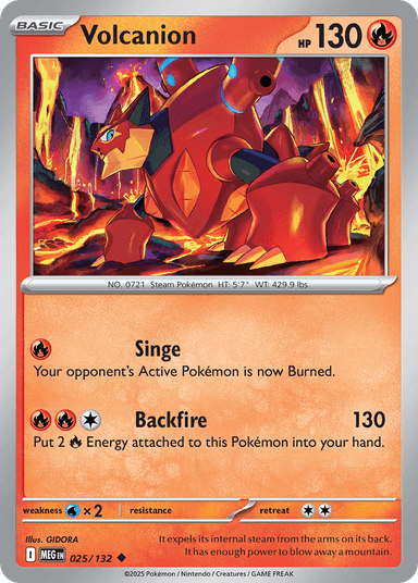 Carta Volcanion 25/132 do set Mega Evolution — Pokémon TCG | Bynx
