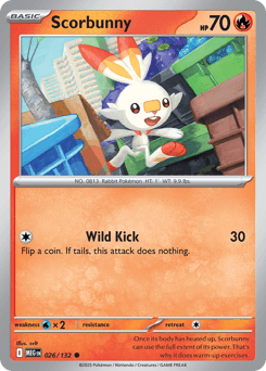 Scorbunny 26/132 — Megaevolução