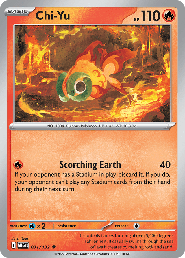 Carta Chi-Yu 31/132 do set Mega Evolution — Pokémon TCG | Bynx