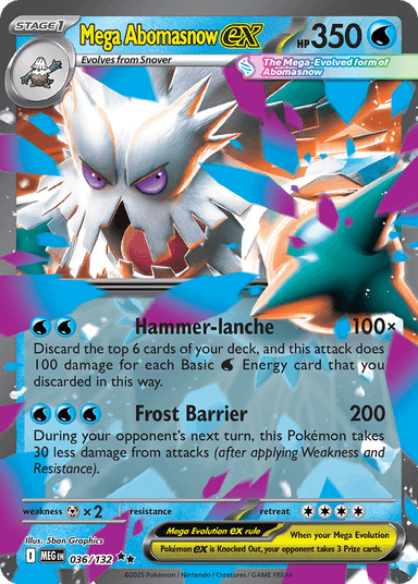 Carta Mega Abomasnow ex 36/132 do set Mega Evolution — Pokémon TCG | Bynx