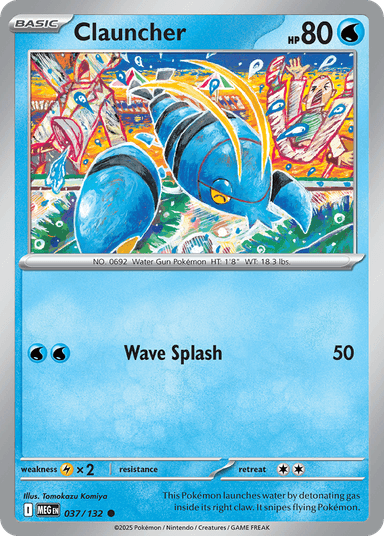 Carta Clauncher 37/132 do set Mega Evolution — Pokémon TCG | Bynx