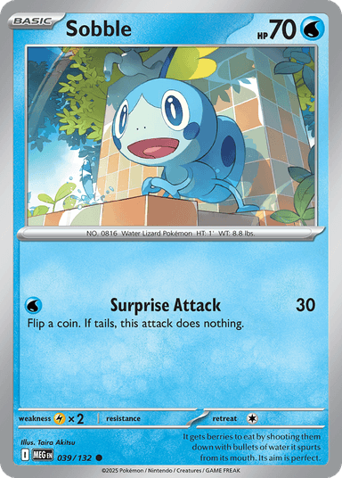 Carta Sobble 39/132 do set Mega Evolution — Pokémon TCG | Bynx
